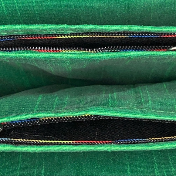 Colorful Beautiful India Purse Red Green Crossbody Strap Boho Bohemian - Picture 8 of 16